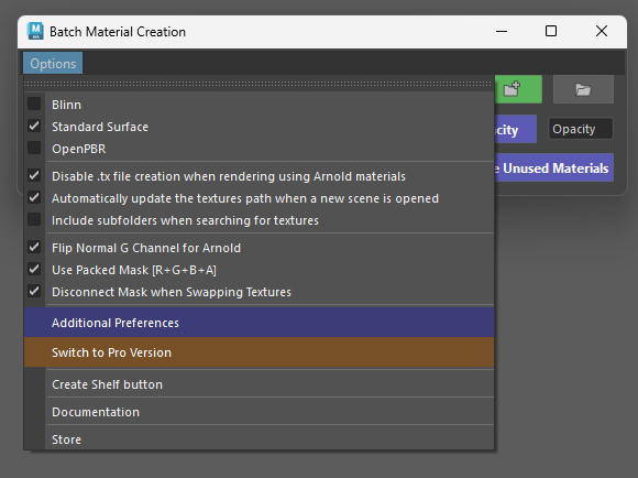 Batch Material Creation